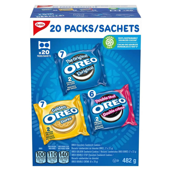 Oreo - Variety Pack - Individually Wrapped - Pack of 20 - Miller & Bean Coffee Company