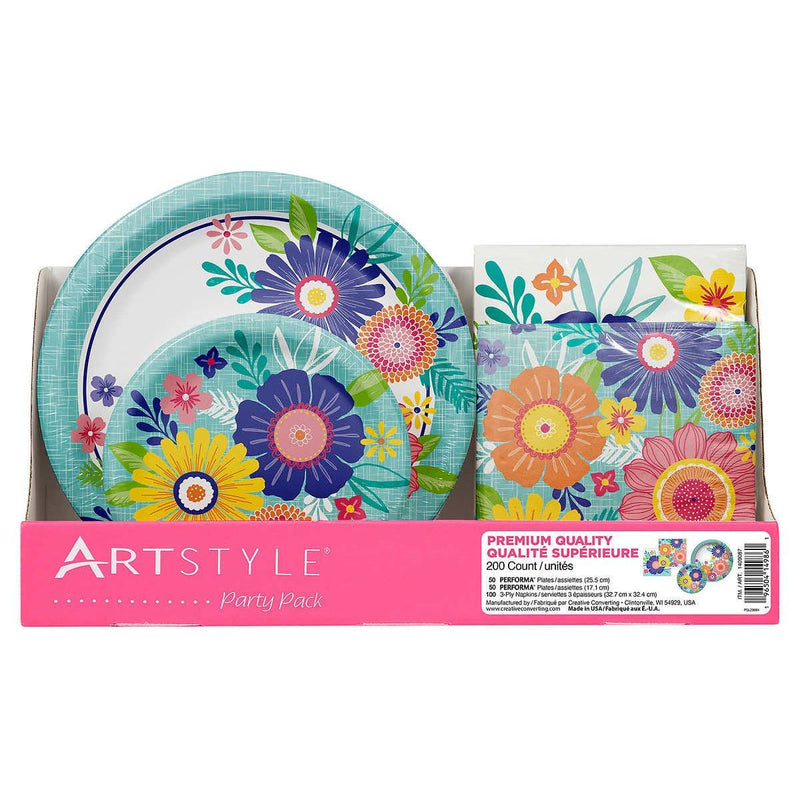 Paper Plate & Napkin Bundle Party Pack - 200 Count - Miller & Bean Coffee Company