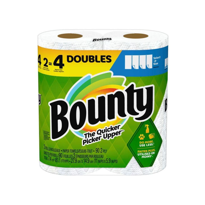 Paper Towels - Bounty Double Rolls 2 = 4 - Miller & Bean Coffee Company