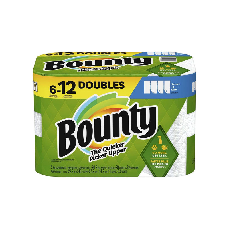 Paper Towels - Bounty Double Rolls 6 = 12 - Miller & Bean Coffee Company