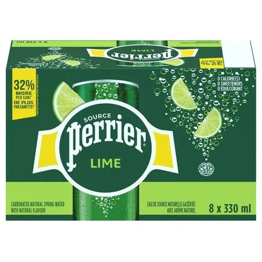 Perrier Cans Lime 8 x 330ml - Miller & Bean Coffee Company