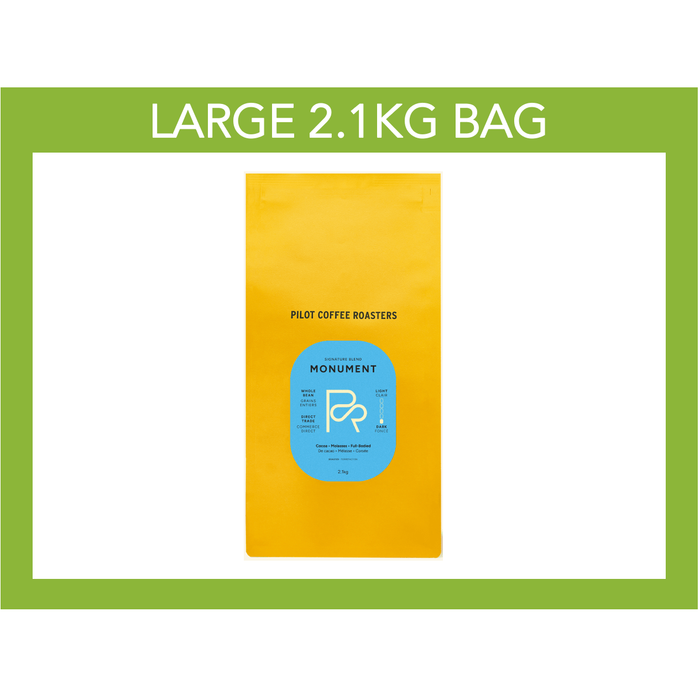 Pilot Coffee Roasters - Monument Blend - 2.1kg Large Bag - Miller & Bean Coffee Company