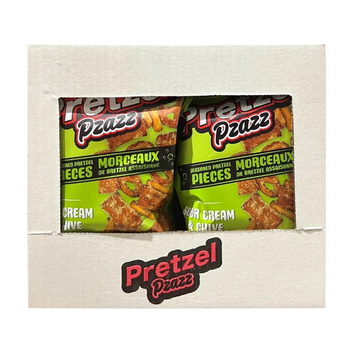 Pretzel Pzazz Sour Cream & Chive 12 × 56 g - Miller & Bean Coffee Company