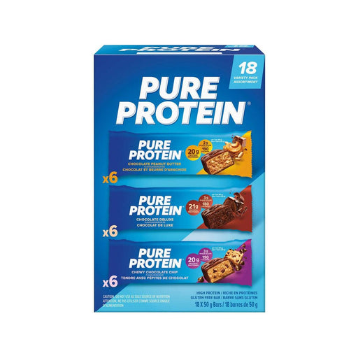 Pure Protein Bars Variety Pack - 18 x 50 g - Miller & Bean Coffee Company