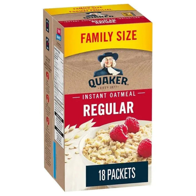 Quaker Instant Oatmeal Regular - 18 Packets - 504g - Miller & Bean Coffee Company