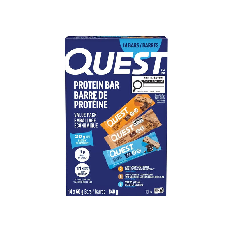 Quest Protein Bars Variety Pack - 14 × 60g - Miller & Bean Coffee Company