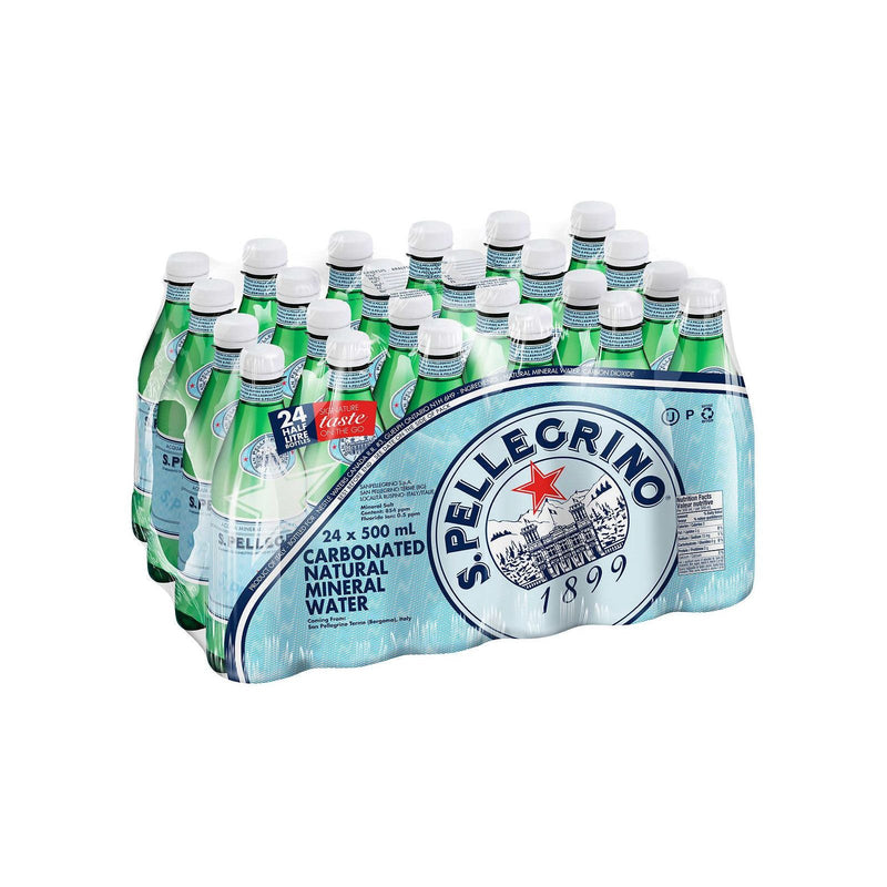 San Pellegrino Carbonated Mineral Water 24 × 500 mL - Miller & Bean Coffee Company