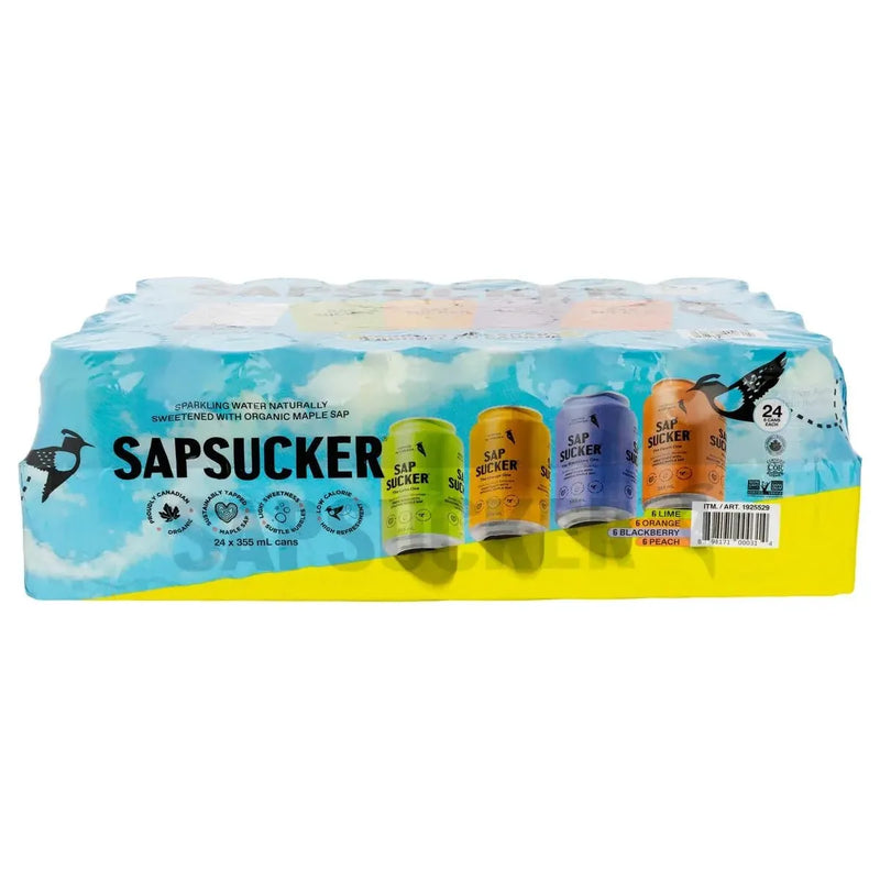Sapsucker Sparkling Water - Variety Pack - 24 x 355ml Cans - Miller & Bean Coffee Company