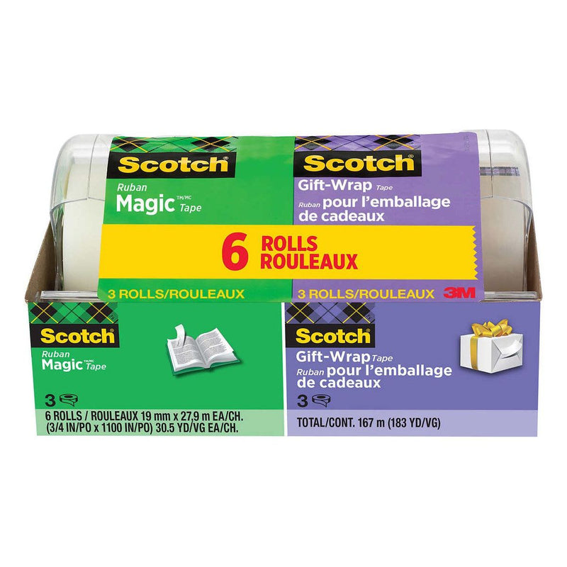 Scotch Magic Tape and Gift - Wrap Tape - Reusable Dispensers - 6 pack - Miller & Bean Coffee Company