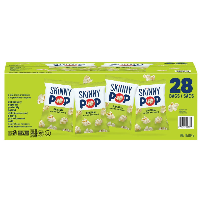 SkinnyPop - Original Popcorn - 28 × 18g - Miller & Bean Coffee Company