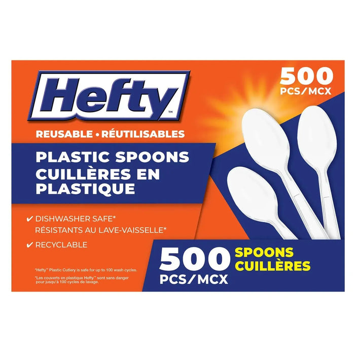 Spoons - Plastic - Heavy Duty - Reusable - Case of 500 - Miller & Bean Coffee Company