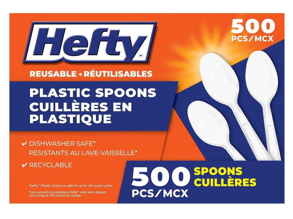 Spoons - Plastic - Heavy Duty - Reusable - Case of 500 - Miller & Bean Coffee Company