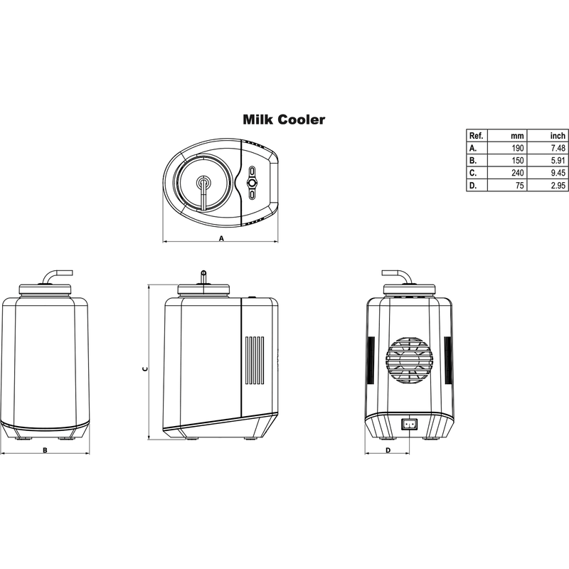 Sprso Automatic Fresh Milk Cooler - Miller & Bean Coffee Company