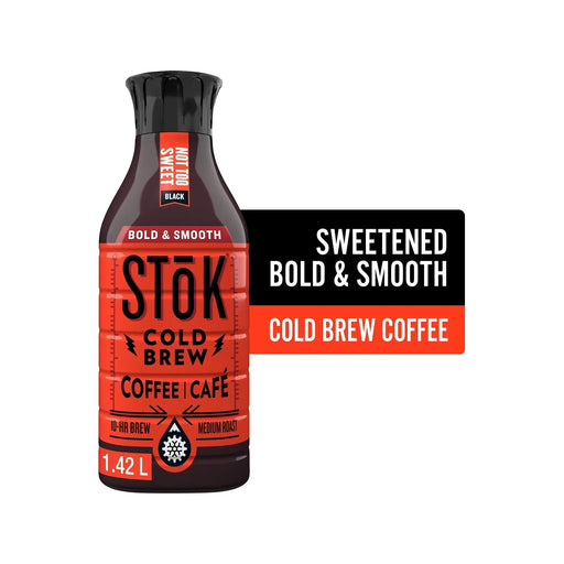 Stok Cold Brew Coffee - Black - Lightly Sweetened - 1.42 L - Miller & Bean Coffee Company