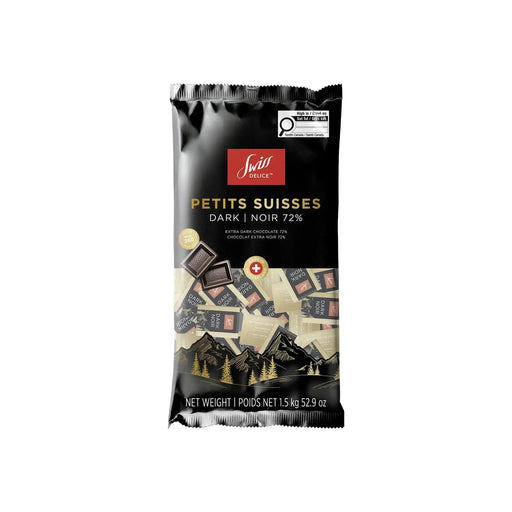 Swiss Delice Petits Suisses 72% Dark Chocolate 1.5 kg - Miller & Bean Coffee Company