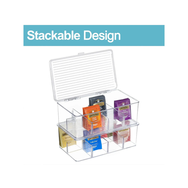 Tea Bag Organizer - 8 Compartments - Miller & Bean Coffee Company