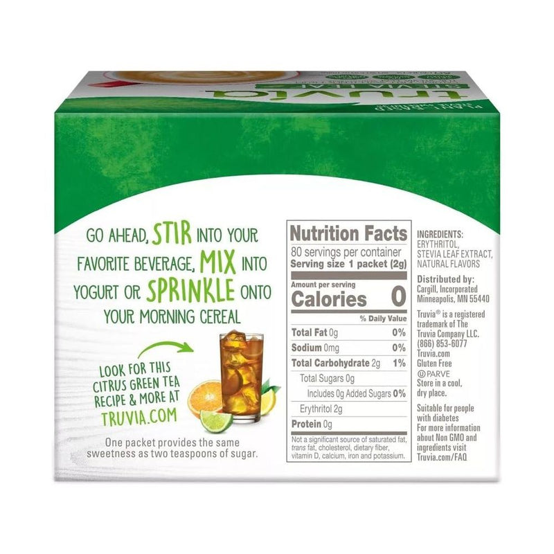 Truvia Stevia Sweeteners - 80 Packets - Miller & Bean Coffee Company