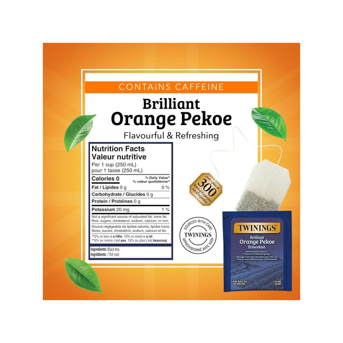 Twinings - Brilliant Orange Pekoe - Pkg 20 - Miller & Bean Coffee Company