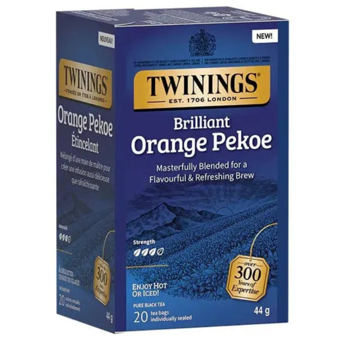 Twinings - Brilliant Orange Pekoe - Pkg 20 - Miller & Bean Coffee Company