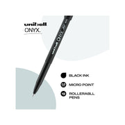 Uni - ball Roller Rollerball Pens - 0.5mm - Black - Pack of 12 - Miller & Bean Coffee Company