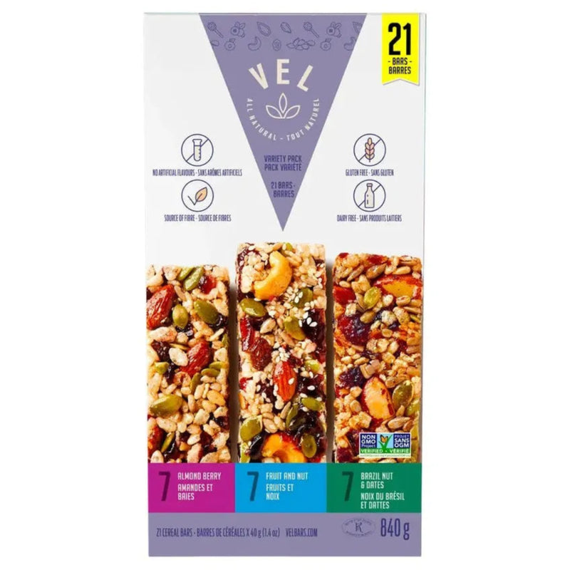VEL Bars - Variety Pack 21 × 40g - Miller & Bean Coffee Company