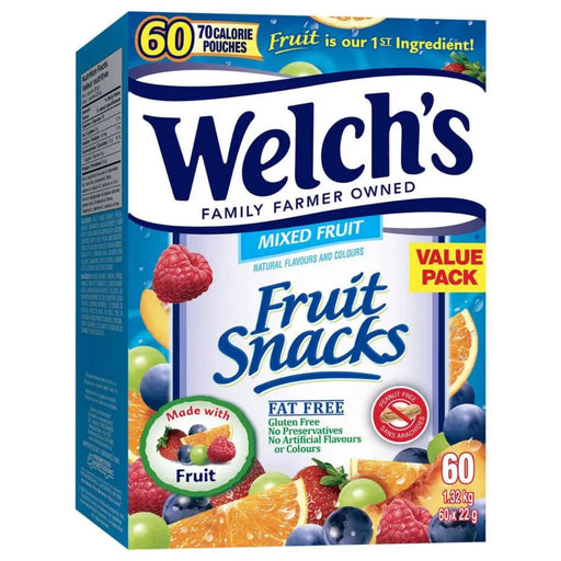 Welch’s Fruit Snacks - Pack of 60 × 22g - Miller & Bean Coffee Company