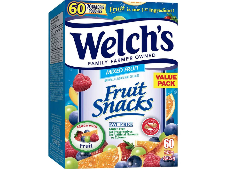 Welch’s Fruit Snacks - Pack of 60 × 22g - Miller & Bean Coffee Company