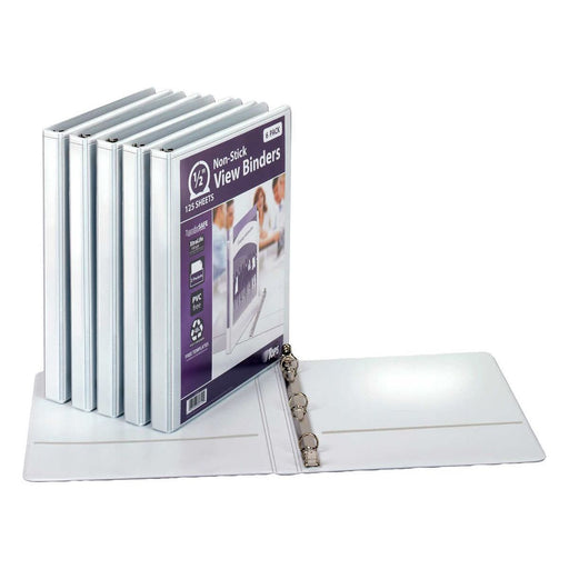 White View Binders - 0.5 - inch - TOPS ClearVue - Pack of 6 - Miller & Bean Coffee Company