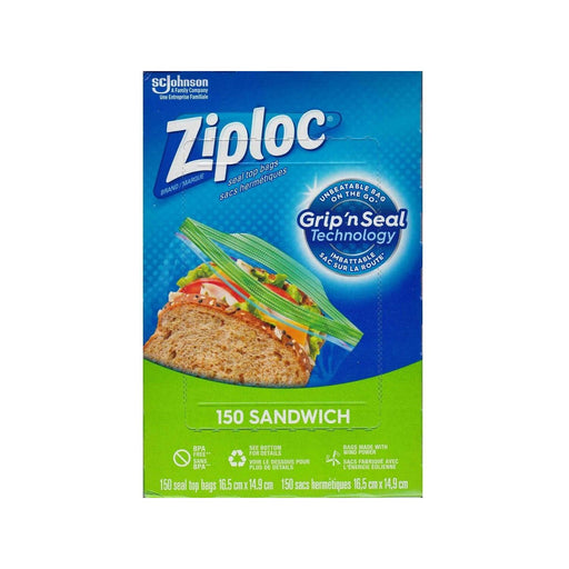 Ziplock Plastic Sandwich Bags - Package 150 - Miller & Bean Coffee Company