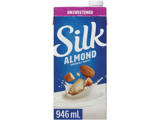 Almond Milk - Silk - Unsweetened Original - 946ml Carton - Shelf Stable - MB Grocery