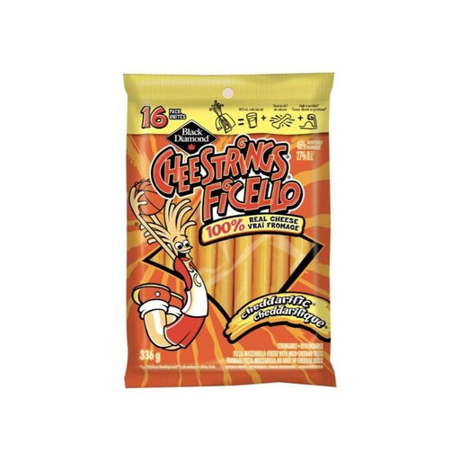Black Diamond Cheddar Cheestrings - Pack of 16 - Miller & Bean Coffee Company