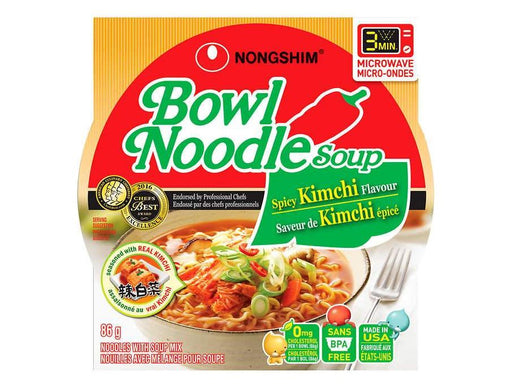 Bowl Noodle Soup - Spicy Kimchi - 86g each - 12 Count - MB Grocery