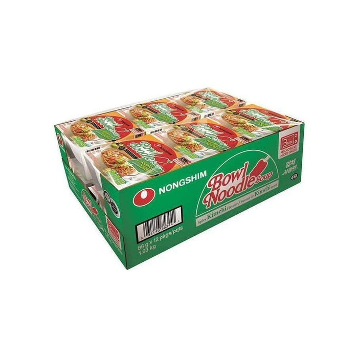 Bowl Noodle Soup - Spicy Kimchi - 86g each - 12 Count - Miller & Bean Coffee Company