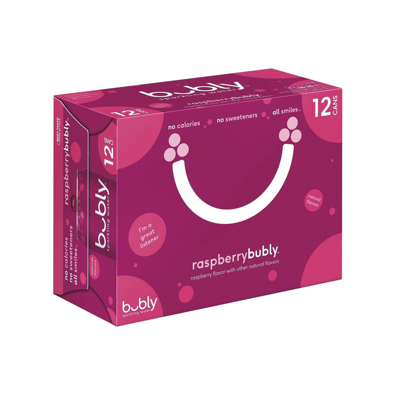 Bubly - Raspberry Sparkling - 12 x 355ml - Miller & Bean Coffee Company