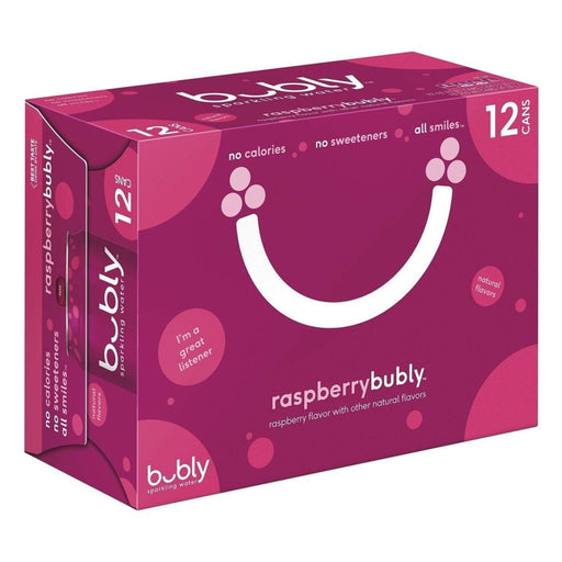 Bubly - Raspberry Sparkling - 12 x 355ml - Miller & Bean Coffee Company