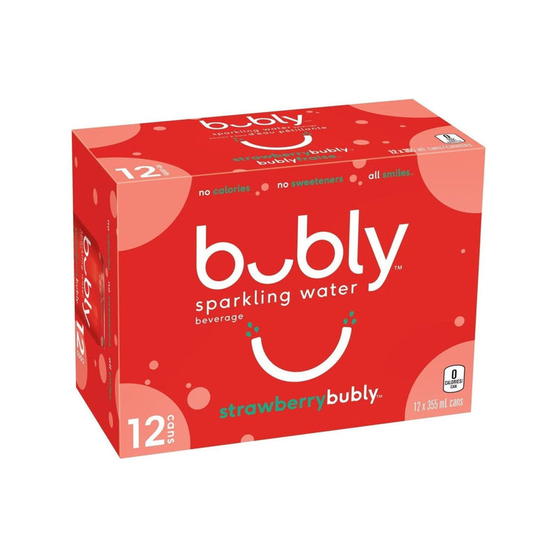 Bubly - Strawberry Sparkling - 12 x 355ml - Miller & Bean Coffee Company