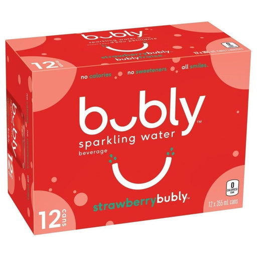 Bubly - Strawberry Sparkling - 12 x 355ml - Miller & Bean Coffee Company