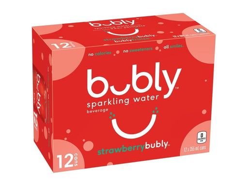 Bubly - Strawberry Sparkling - 12 X 355ml Cans - MB Grocery
