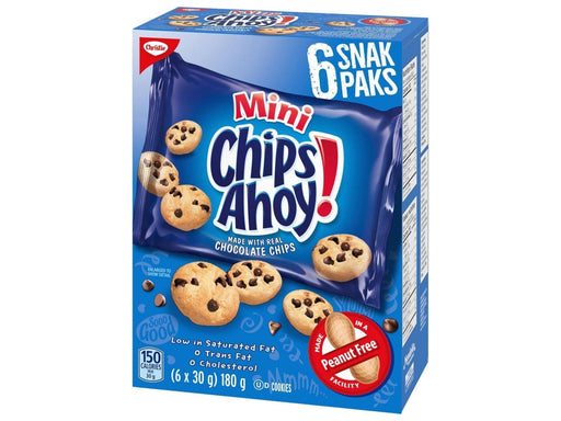 Chips Ahoy Snak Paks - Individually Wrapped - 6 Bags x 180g - MB Grocery