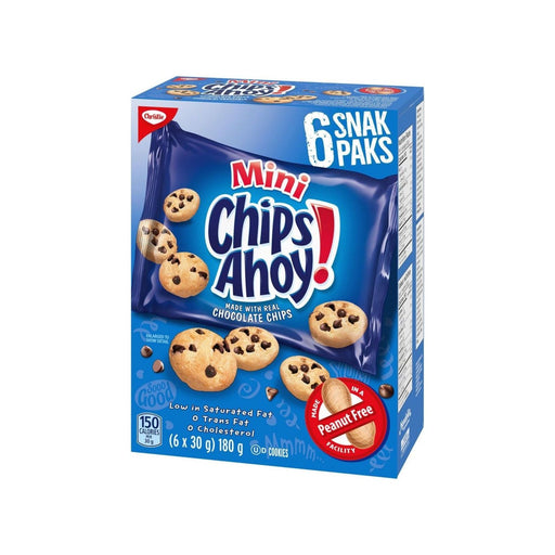 Chips Ahoy Snak Paks - Individually Wrapped - 6 Bags x 180g - Miller & Bean Coffee Company
