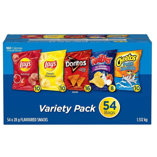 Chips - Lays - Variety Box - 54 x 28g Bags - Miller & Bean Coffee Company