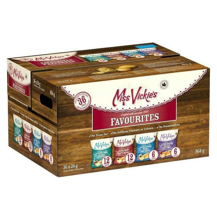 Chips - Miss Vickie's - Variety Box - 36 x 24g Bags - Miller & Bean Coffee Company
