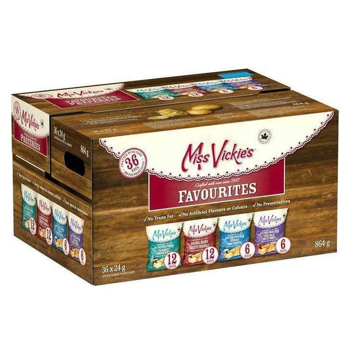 Chips - Miss Vickie's - Variety Box - 36 x 24g Bags - Miller & Bean Coffee Company