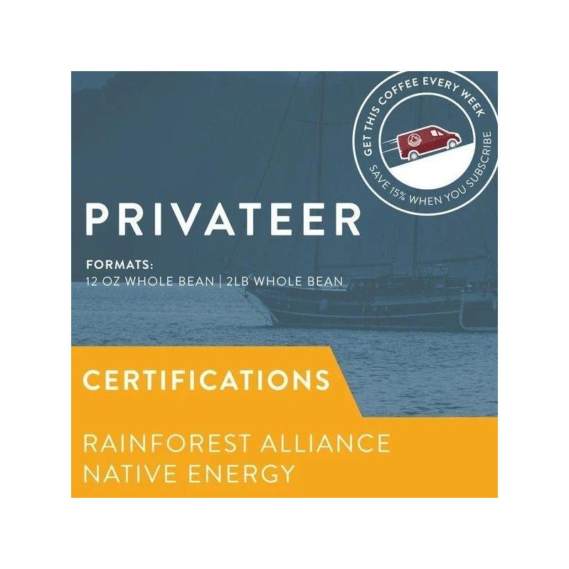 Coffee - Ground - Privateer Dark - Case Of 24 X 2.5oz - Miller & Bean Coffee Company