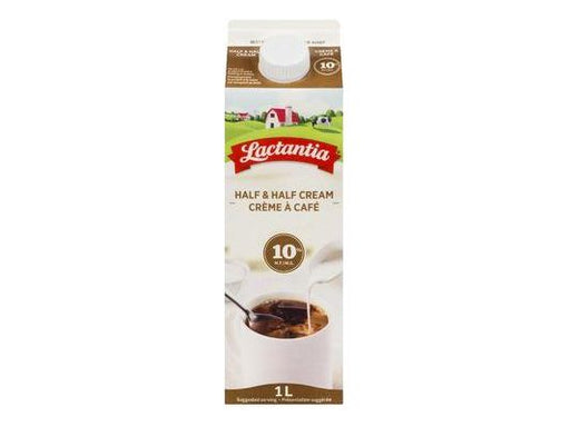 Cream - 10% Half & Half - Lactantia - 1L - MB Grocery
