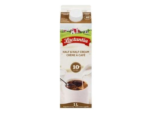 Cream - 10% Half & Half - Lactantia - 1L - MB Grocery