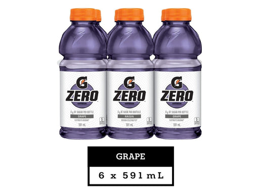 Gatorade Zero Grape Sports Drink - 6 x 591ml - MB Grocery