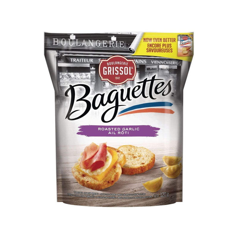 Grissol Baguettes Roasted Garlic Toasted Snack Bread 120g - Miller & Bean Coffee Company