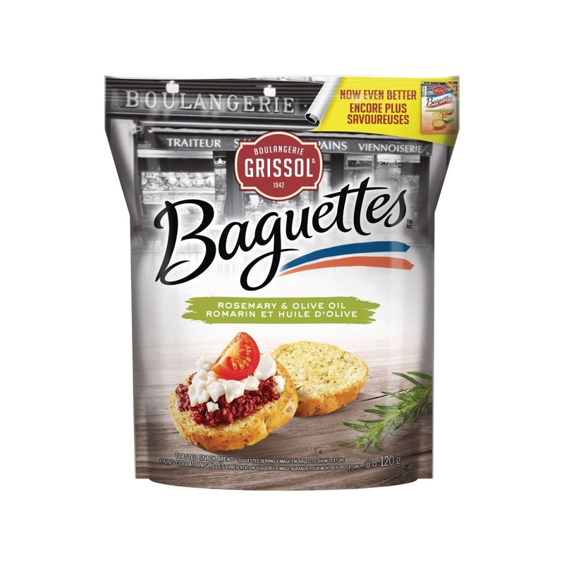 Grissol Baguettes Rosemary & Olive Oil Toasted 120g - Miller & Bean Coffee Company