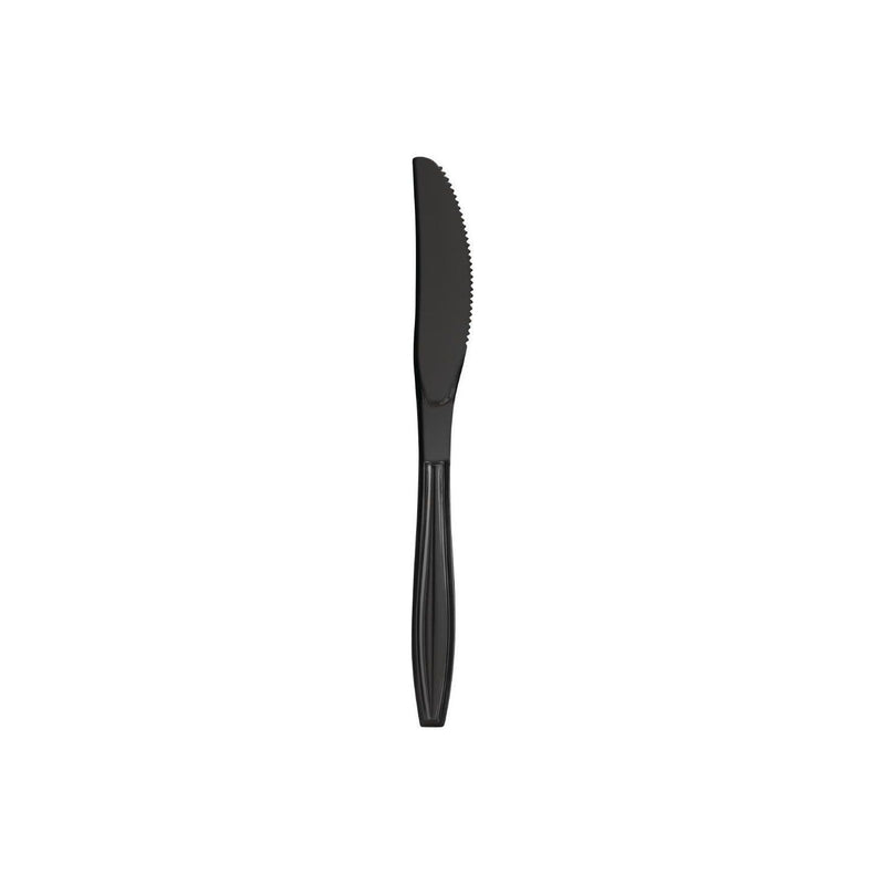 Heavy Duty Knives - Black - Plastic - Case of 1000 - Miller & Bean Coffee Company